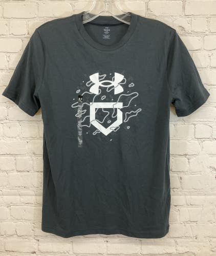 Under Armour 1377687 Boy's Loose Baseball T-Shirt Black YL Youth Large