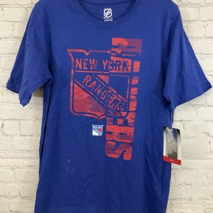 Outerstuff Youth NHL NEW YORK RANGERS Short Sleeve Cotton T-Shirt Blue XL