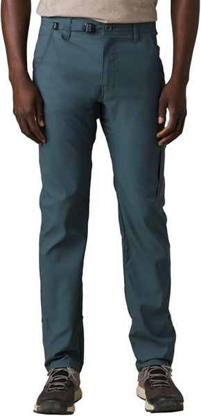 prAna Stretch Zion Slim Pant II Mens 31x34 Blue Straight Leg Belted Waist QLW228