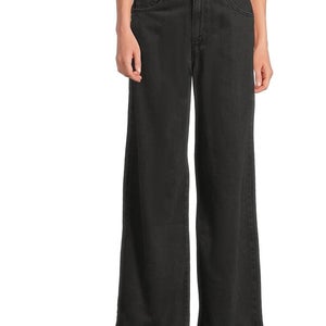 Levi's Cinch Jeans Women 29x31 Black Denim Dark Wash Baggy Wide Leg Retro QLW195