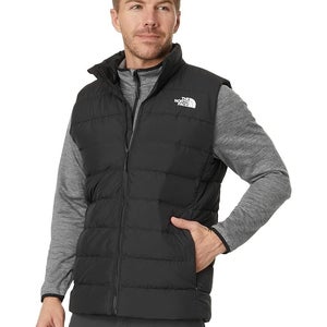 The North Face Aconcagua 3 Puffer Vest Mens Medium Black Full Zip Outdoor QLW210