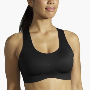 Brooks Crossback 2.0 Sports Bra Women's 36AB Black Stretch Activewear QLW236