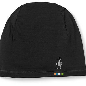 Smartwool Merino Beanie Unisex Black Logo Print Outdoor Cap Activewear QLW237