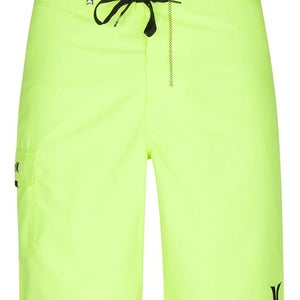 Hurley One & Only Boardshort Men's 34 Green Drawstring Waist Swimwear QLW239
