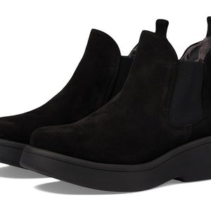 Fly London MULK159FLY Women's 9-9.5 Black Suede Slip-On Chelsea Boots PQ248
