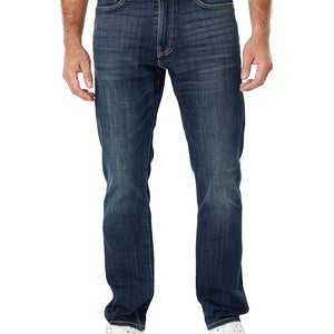 Lucky Brand 410 Athletic Jeans Mens 30x34 Blue Denim Stretch Straight Leg QLW208