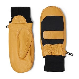 Flylow Unicorn Mitten Unisex XL Brown Black Leather Waterproof Gloves QLW184