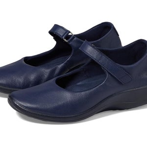 Arcopedico Thy Flats Women's 8-8.5 Navy Round Toe Comfort Mary Jane Shoes PQ213
