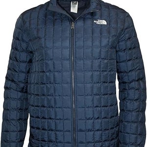 The North Face Thermoball Puffer Jacket Men's Summit Navy Quilted Full Zip LW615