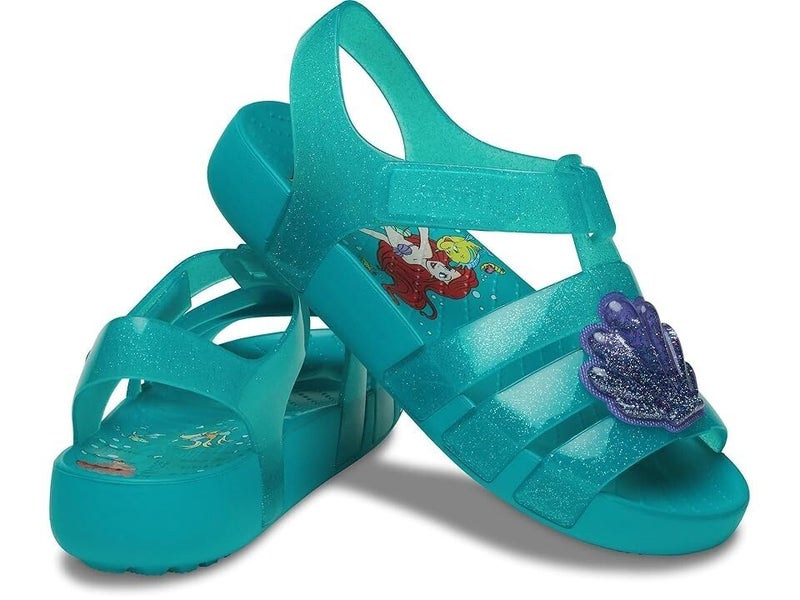 Crocs Princess Ariel Isabella 209901-4KR Sandal Girls 12 Blue Ankle Strap QLW179