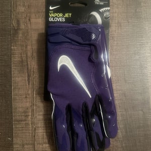 Nike Vapor Jet 6.0 Football Gloves NCAA Team TCU Hornes Frogs Men XXL