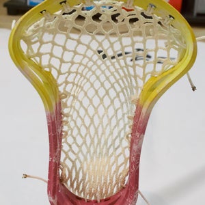 Men's Maverik Kinetik Maroon and Yellow Marble Dye Strung Lacrosse Head