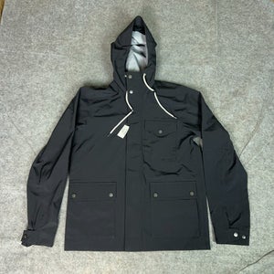Vuori Mens Jacket Small Black Rain Coat Ripstop Hooded Outdoor Hiking Palisades