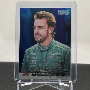 Fernando Alonso 2024 Topps F1 Paddock Pass Blue Refractor Parallel #11