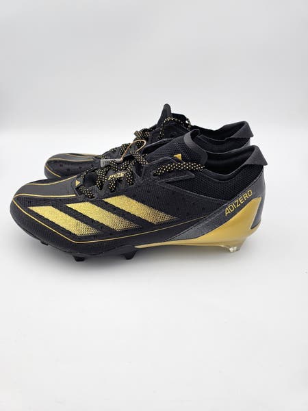 Adidas Adizero Electric Black Gold Metallic Football Cleats