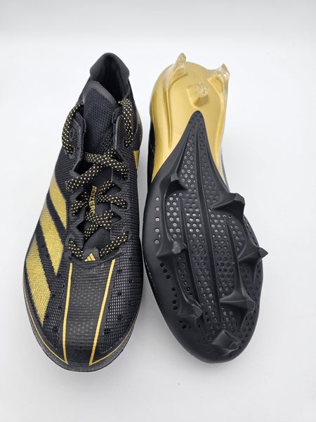 Adidas Adizero Electric Black Gold Metallic Football Cleats
