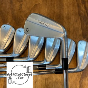 New / Mint TaylorMade P770 2024 Iron Set / 4-PW Stiff Flex Steel Shafts