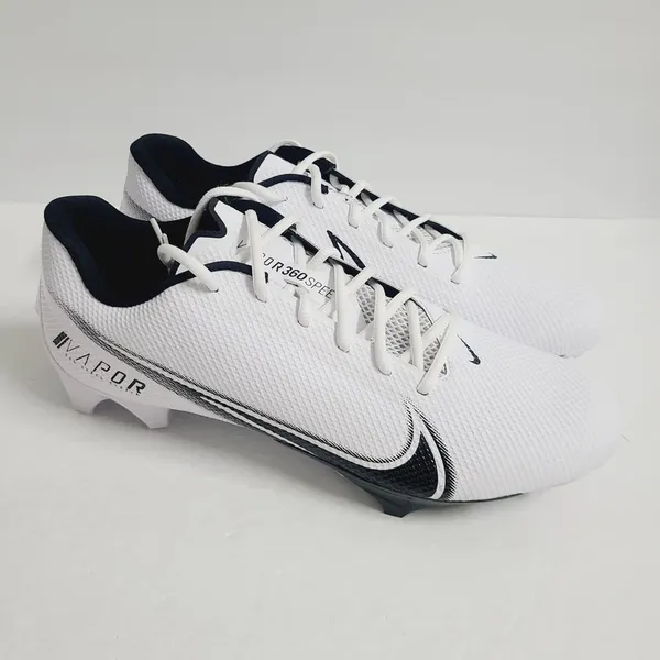 Size 10 Nike Vapor Edge Speed 360 White Football Cleats CD0082-100 - WORN ONCE Nike Vapor Edge Speed 360 White Black Football Cleats CD0082  main image 4
