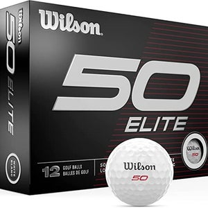 Wilson Staff 50 Elite Golf Balls (White, 12 pack) 2023 NEW