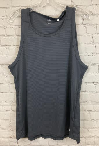 Men's Reflective UV-Protection Polyester Running Tank Top Black S Small