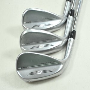 LEFT HANDED Titleist Vokey SM9 Tour Chrome 52*, 56*, 60* Wedge Set Steel #194293