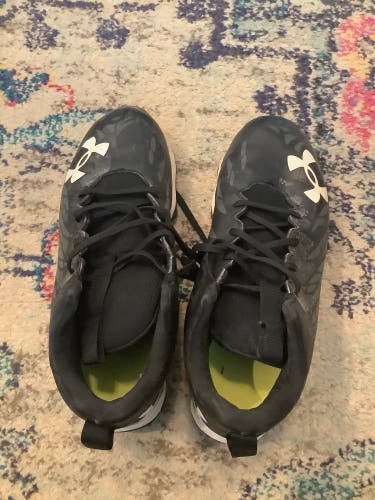 Black Men's Size M 8.0 (W 9.0) Under Armour High Top Molded Cleats (Used)