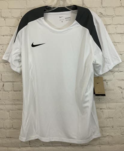 Nike FN2399-100 Men's DRI-FIT Slim Fit Polyester Soccer Shirt White Grey L Large