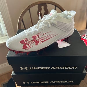 White Men's Size M 10.5 (W 11.5) Adult Under Armour Low Top (New)