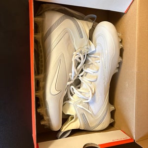 White Men's Size M 10.5 (W 11.5) Adult Nike Mid Top Alpha Huarache 8 Elite (New)