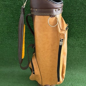 Vintage Seabrook Pro Only Leather 14 Way Cart Bag