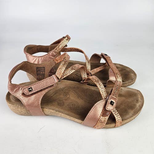TAOS Ziggie Trulie Metallic Bronze Strappy Sandals Size US 10-10.5 / EU 41