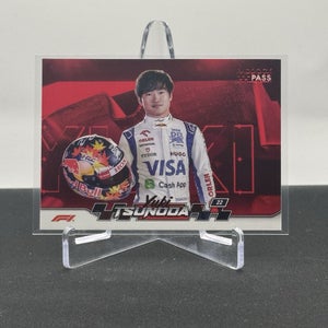 Yuki Tsunoda Visa CA Racing Bulls 2024 Topps F1 Paddock Pass Red Parallel #67