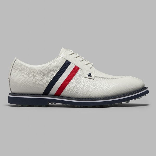 G/FORE GALLIVANTER SPLIT TOE GROSGRAIN LEATHER GOLF SHOE MENS 9.5 EU 42.5 SNOW