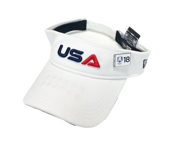 NEW 2025 Men's New Era Ryder Cup White Adjustable Golf Visor