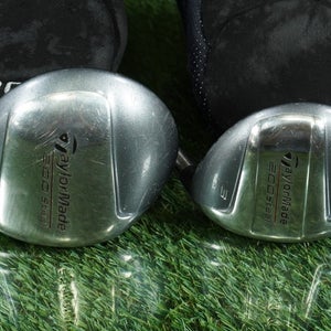 TAYLORMADE 200 STEEL DRIVER + 3 WOOD SET WOMEN'S LADIES FLEX RH + HEADCOVERS