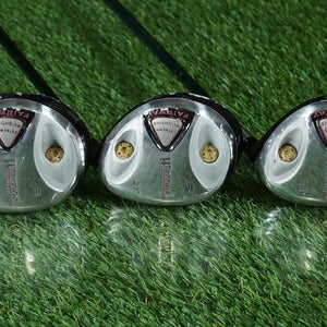 WARRIOR EXTREME WEIGHTED WOODS SET 3W, 5W, 7W HARRISON LONG DRIVE RH 15 21 24