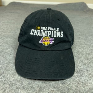 Los Angeles Lakers Mens Hat Black Strap Back Cap Basketball NBA Champions 47 Dad