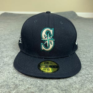 Seattle Mariners Mens Hat 8 Fitted Navy New Era Baseball MLB Cap Anniversary