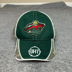 Minnesota Wild Mens Hat Strap Back Green Camo Cap Hockey NHL Sports Outdoor Logo