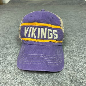 Minnesota Vikings Mens Hat Snapback Adjustable Purple Brown Trucker Cap Football