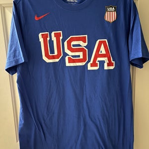 USA Hockey Blue Medium Adult Unisex Nike Shirt (Used)