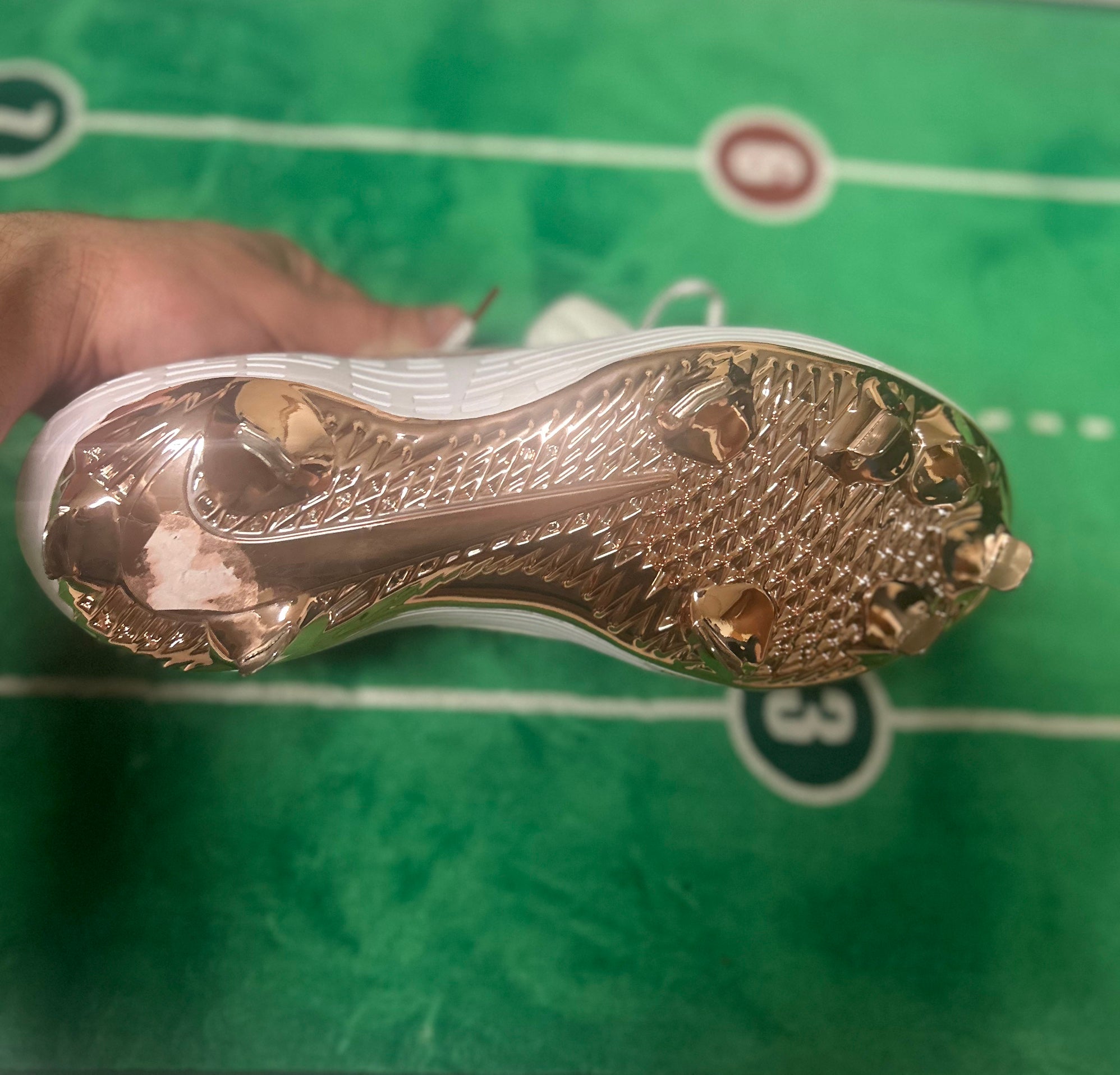 rose gold and white huaraches