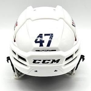 CCM Super Tacks X - Used Pro Stock Hockey Helmet (White)