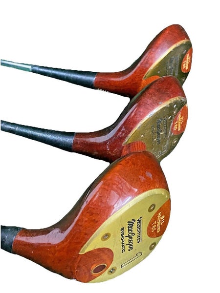 MacGregor Eye-O-Matic T85 Velocitized Persimmon RH Wood Set 1w,3w,4w Regular