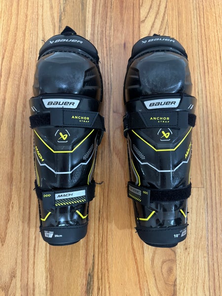 Youth Bauer Supreme Mach 10" Shin Pads  (Used)
