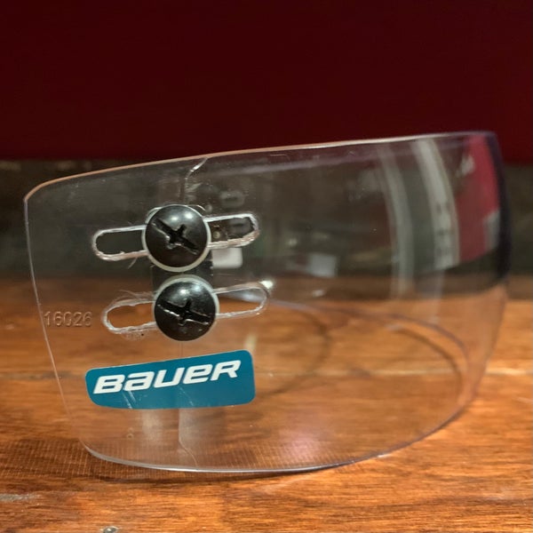 Bauer Short Cut Pro Stock Visor Teal Decals with Hardware A *SERIOUS BUYERS ONLY READ DESCRIPTION*