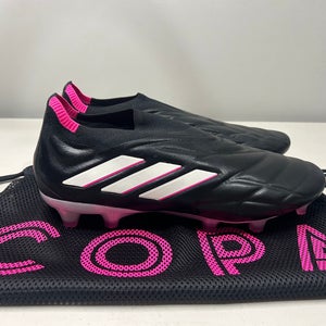 Size 12.5 Men’s Adidas Copa Pure + FG Black Pink Soccer Cleats Laceless With Bag