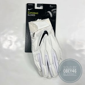 Nike Superbad 4.5 Knit MagniGrip White/Black Men's Football Gloves XL