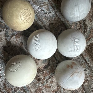 6 Used Lacrosse Balls