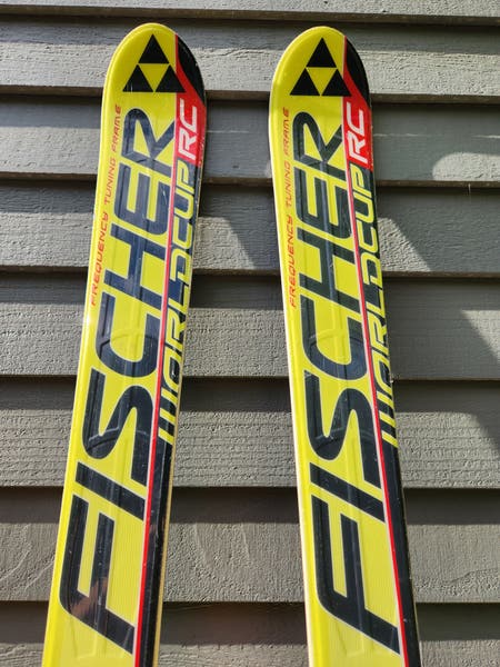 Men's Racing 175 cm Fischer RC4 World Cup GS Skis With Bindings